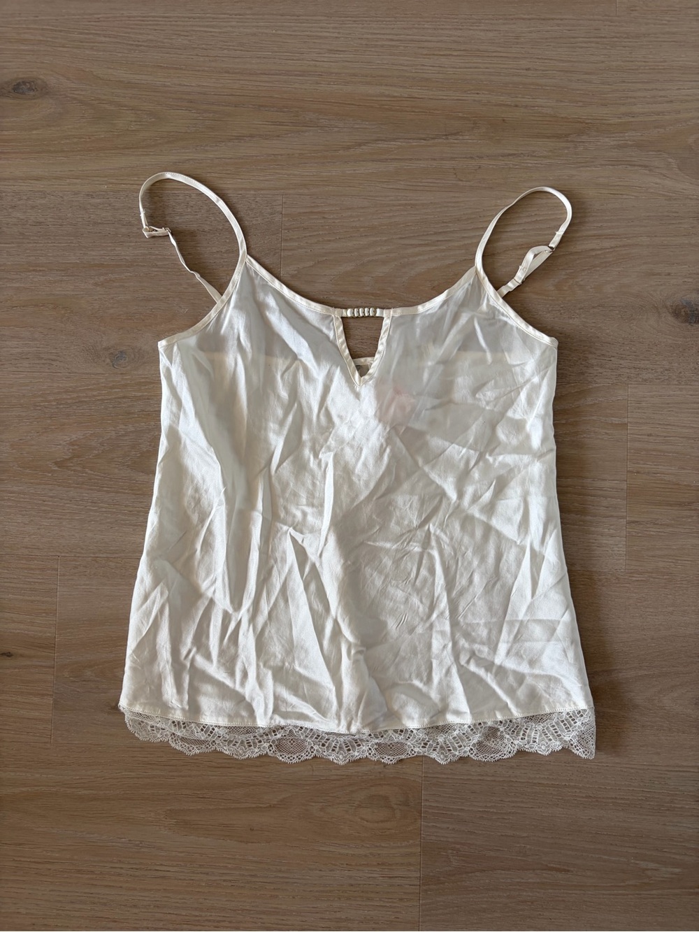 Intimissimi Cream Lace-Trim Satin Cami